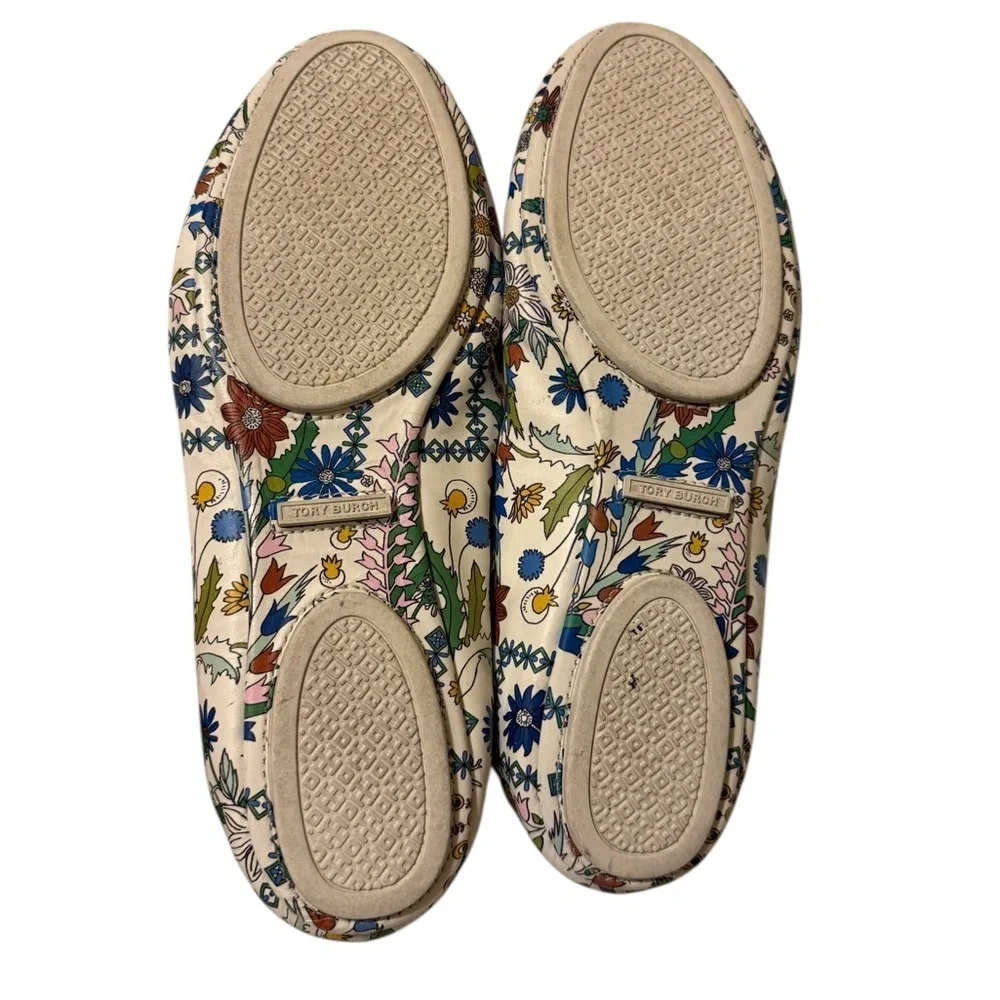 Tory Burch Minnie Ivory Meadow Folly Travel Ballet Flats, in great conditions